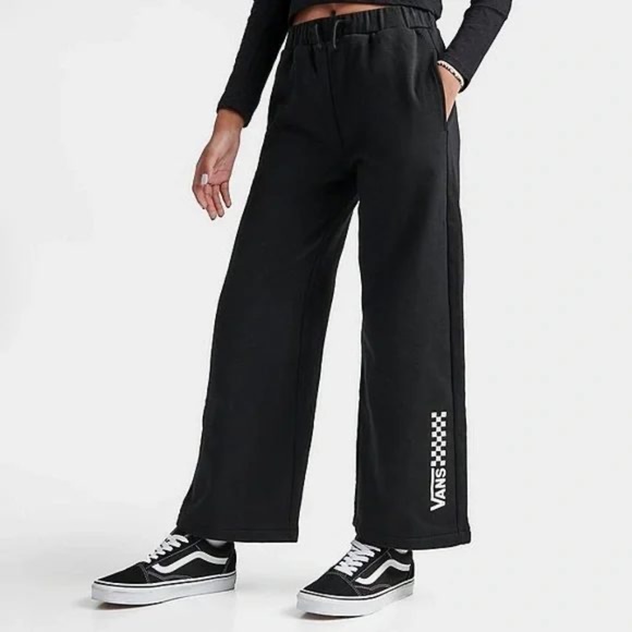 VANS Chalkboard Girls Crop Sweatpants Medium - Picture 1 of 1